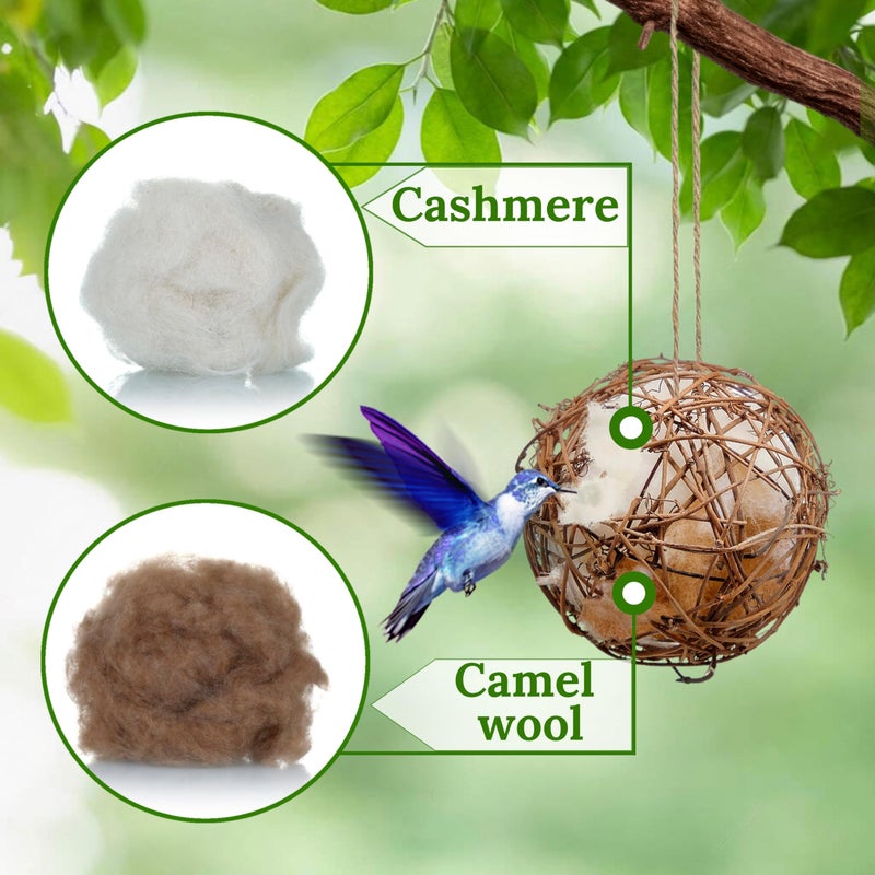 slivche Hummingbird Nesters - Bird Nesting Material Holder for Wild Birds - Humming Bird House Materials Gifts for Bird Watching Nature Lovers - Refillable Outdoor Bird Nesting Station to Build a Nest - Image 4